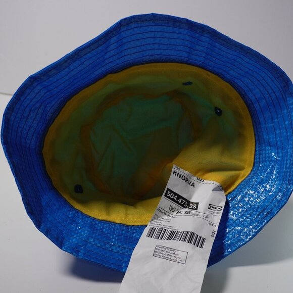 IKEA Tarp Blue Yellow Gold Bucket Hat Retro Y2K FREE WITH BUNDLE :) - Picture 6 of 8